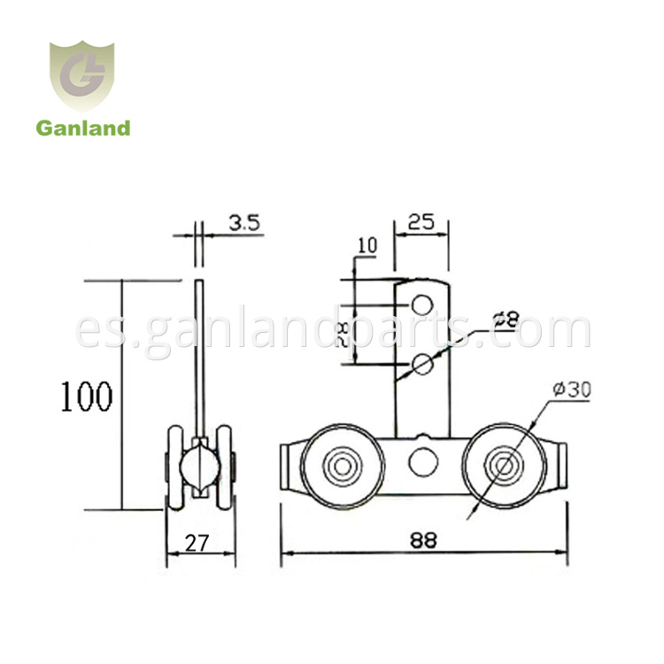 4 Wheels Roller